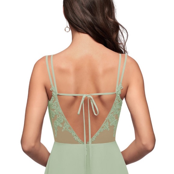 Azazie Lexy Sage Green Dress - Picture 3 of 6